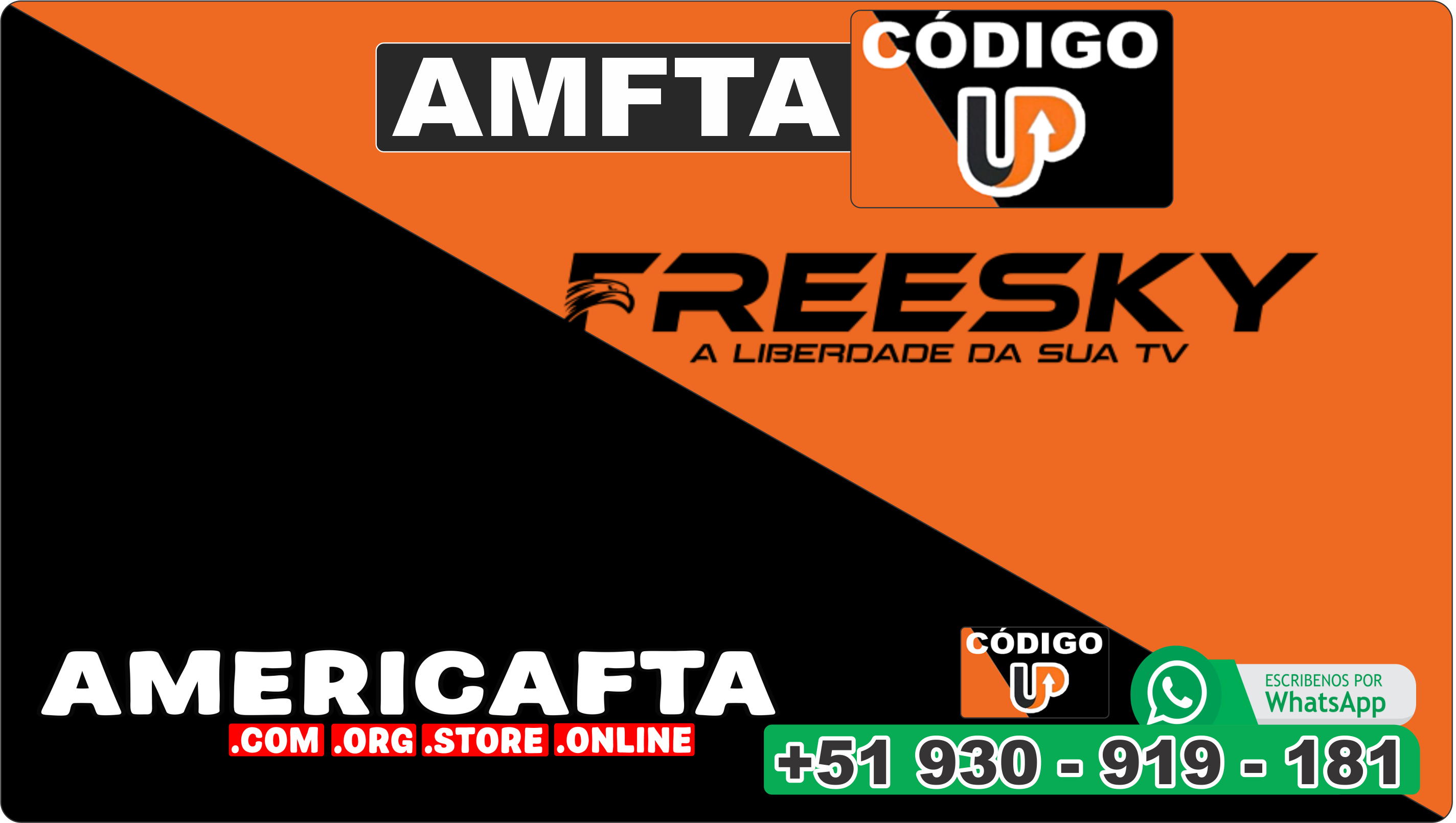 AMERICAFTA.COM - SERVICIO CODIGOS UP - FREESKY